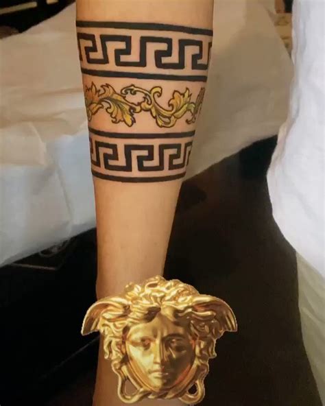 versace muster tattoo|versace tattoo lettering.